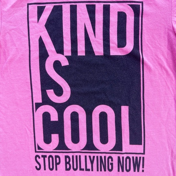 George Kids  Anti Bullying Pink Shirt Size 7/8 - Picture 2 of 4